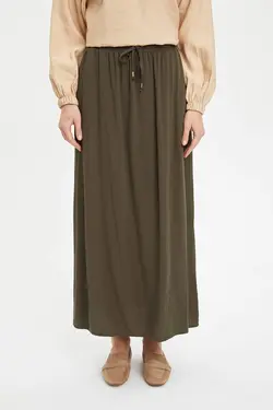 دامن زنانه خاکی دفاکتو