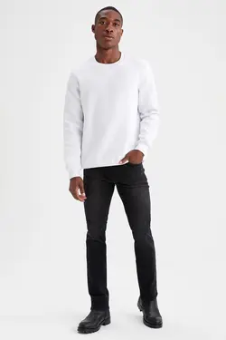 شلوار جین Regular Fit مردانه سیاه دفاکتو