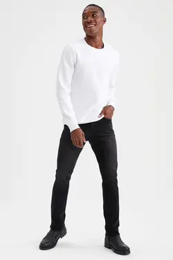 شلوار جین Regular Fit مردانه سیاه دفاکتو