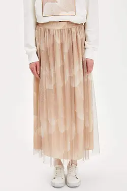 دامن زنانه زرشکی دفاکتو