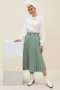 دامن زنانه سبز دفاکتو