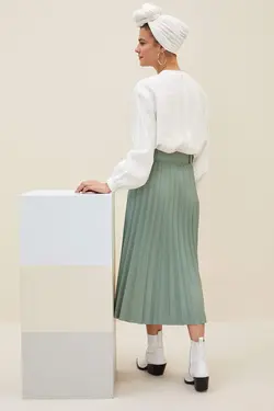 دامن زنانه سبز دفاکتو