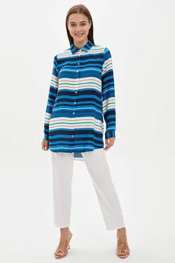 تونیک زنانه فیروزه ای دفاکتو