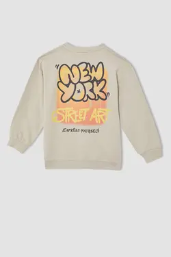 سویشرت پسرانه سفید تیره دفاکتو