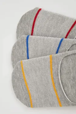 جوراب کفی مردانه خاکستری دفاکتو