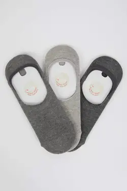 جوراب کفی مردانه خاکستری دفاکتو