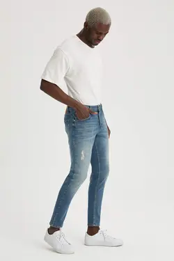 شلوار جین Skinnyمردانه سبز دفاکتو