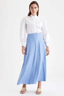 دامن زنانه آبی دفاکتو