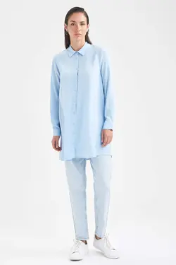 تونیک زنانه آبی دفاکتو