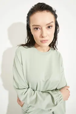 تونیک زنانه فیروزه ای دفاکتو