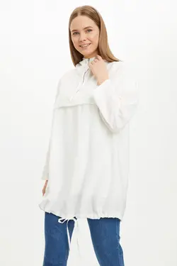 تونیک زنانه سفید تیره دفاکتو