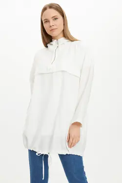 تونیک زنانه سفید تیره دفاکتو