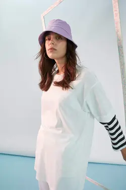 تونیک زنانه سفید تیره دفاکتو