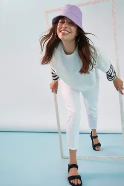 تونیک زنانه سفید تیره دفاکتو