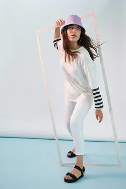 تونیک زنانه سفید تیره دفاکتو