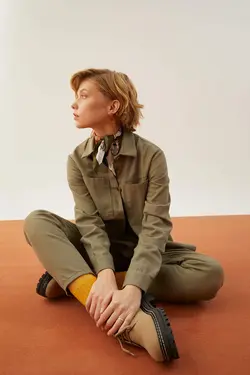 شومیز آستین بلند زنانه سبز دفاکتو