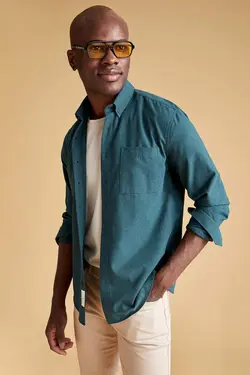 پیراهن آستین بلند مردانه سبز دفاکتو