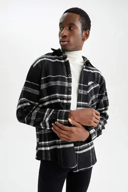 پیراهن آستین بلند مردانه سیاه دفاکتو