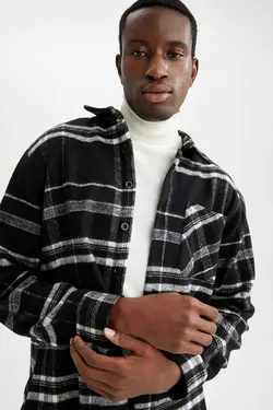 پیراهن آستین بلند مردانه سیاه دفاکتو