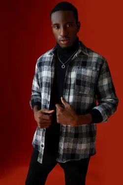 پیراهن آستین بلند مردانه سیاه دفاکتو