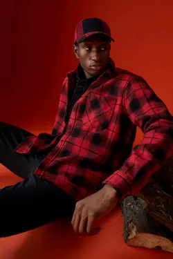 پیراهن آستین بلند مردانه قرمز دفاکتو