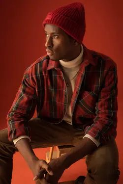 پیراهن آستین بلند مردانه زرشکی دفاکتو