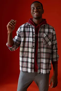 پیراهن آستین بلند مردانه سفید دفاکتو