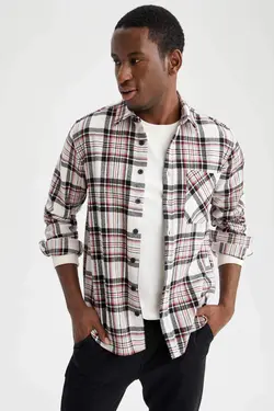 پیراهن آستین بلند مردانه سفید دفاکتو