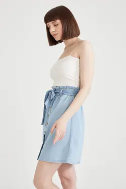 دامن زنانه آبی دفاکتو