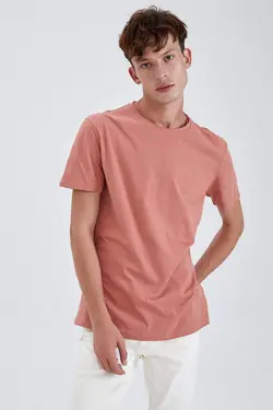 تی شرت آستین کوتاه مردانه نارنجی دفاکتو