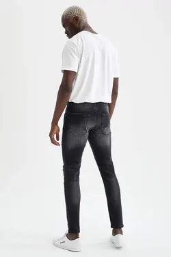 شلوار جین Skinnyمردانه سیاه دفاکتو
