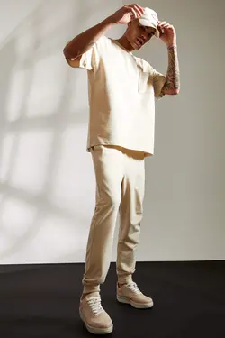 شلوار راحتی جاگر مردانه بژ دفاکتو