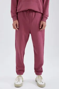 شلوار راحتی جاگر مردانه زرشکی دفاکتو