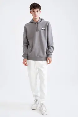 شلوار راحتی جاگر مردانه سفید تیره دفاکتو