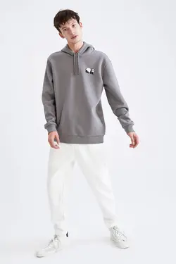 شلوار راحتی جاگر مردانه سفید تیره دفاکتو