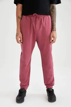 شلوار راحتی جاگر مردانه زرشکی دفاکتو