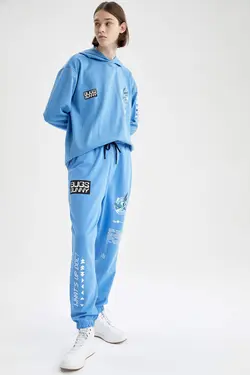 شلوار راحتی جاگر مردانه آبی دفاکتو