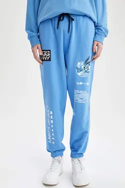 شلوار راحتی جاگر مردانه آبی دفاکتو