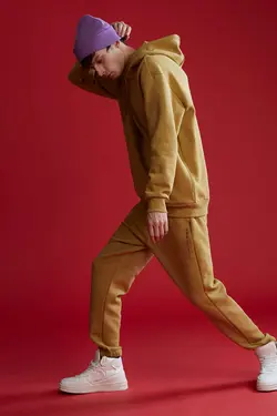 شلوار راحتی جاگر مردانه  زرد دفاکتو