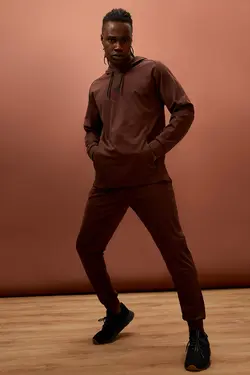 شلوار راحتی جاگر مردانه قهوه ای دفاکتو