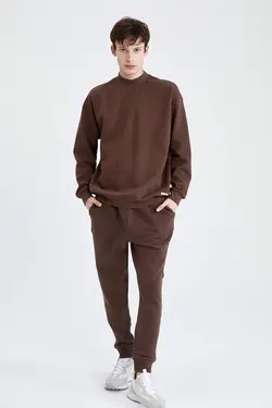 شلوار راحتی جاگر مردانه قهوه ای دفاکتو