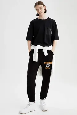 شلوار راحتی جاگر مردانه سیاه دفاکتو