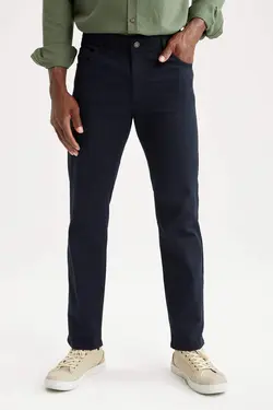 شلوار کتان مردانه نیلی دفاکتو