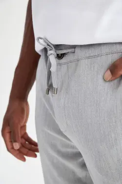 شلوار کتان مردانه خاکستری دفاکتو