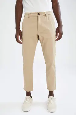 شلوار کتان مردانه بژ دفاکتو