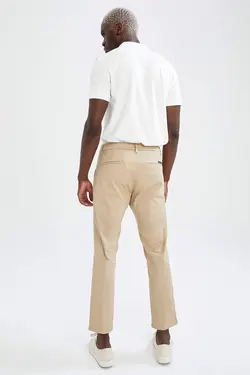 شلوار کتان مردانه بژ دفاکتو