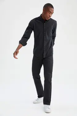 شلوار کتان مردانه سیاه دفاکتو