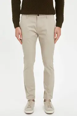 شلوار کتان مردانه بژ دفاکتو