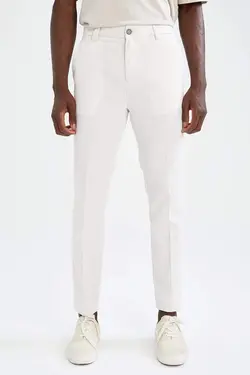 شلوار کتان مردانه بژ دفاکتو