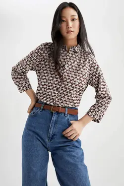 تونیک زنانه قهوه ای دفاکتو